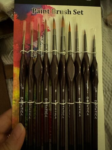 DOTnTICK 10-Piece Paint Brush Set with Comfortable Triangular Handles – includes Acrylic Paint, Oil Paint, and Water colour brushes for Face Painting & Kids Art Sets photo review