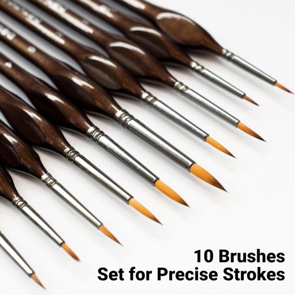 DOTnTICK 10-Piece Paint Brush Set with Comfortable Triangular Handles – includes Acrylic Paint, Oil Paint, and Water colour brushes for Face Painting & Kids Art Sets - Image 3